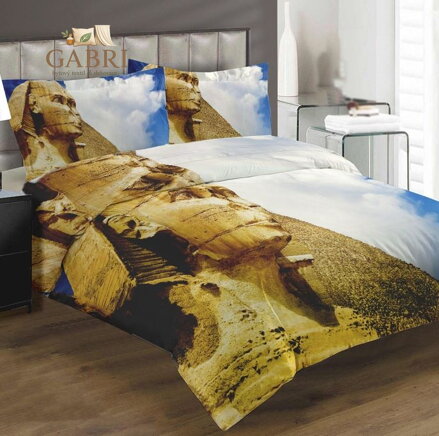 Povlečení z moderního materiálu Interlock fototisk 3D efekt - Sfinga