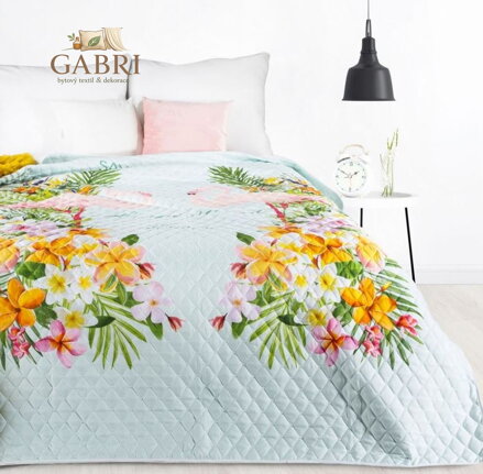 prošívaný přehoz na postel Euf-Flamingo SKLADEM