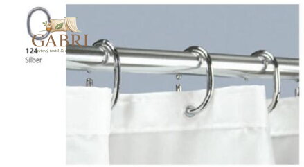 Kroužky na závěsy 12ks stříbrné RINGE SILBER 2026