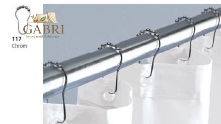 Kroužky na závěsy 12ks chrom BOCCIA 2026