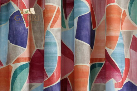 Metrážový dekorační závěs se vzorem šíře 150cm Lag-Happy 01-2026