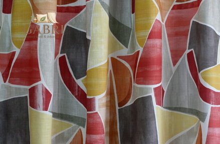 Metrážový dekorační závěs se vzorem šíře 150cm Lag-Happy 02-2026