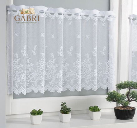 Metrážové záclony vitrážové bílé Gabri-054160-2026