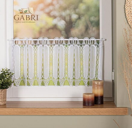 Metrážové záclony vitrážové bílé vyšívané Gabri-093721-2025