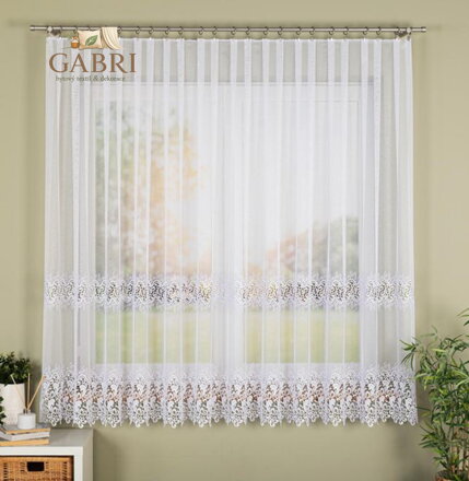 Metrážové záclony na markizetě s krajkou Gabri-009393-2025