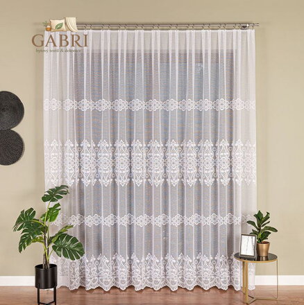 Metrážové záclony žakárové bílé Gabri-360940-2025