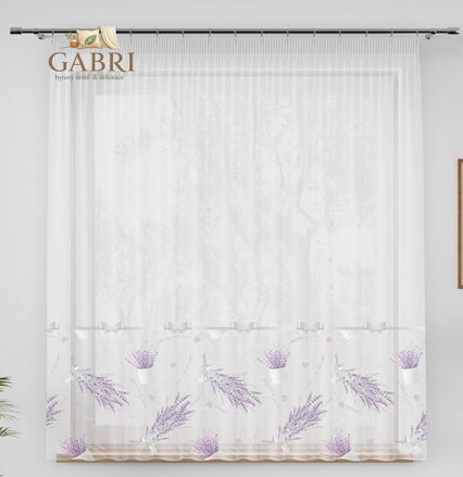 Metrážový tištěný voál výška 157cm Gabri-D00062/WOP/002/000157/1-2026 stříbrná