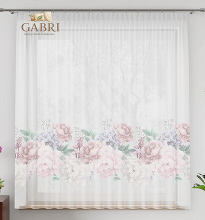Metrážový tištěný voál výška 157cm Gabri-D00070/WOP/001/000157/1-2026 Výprodej