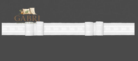 Řasící páska 50m - 2,5cm bílá 1:2 Gabri-TASMAM/F2K
