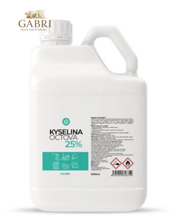 Kyselina octová 25% 5L