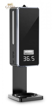 Bezdotykový dávkovač dezinfekce iNANO 1000 ml s měřením teploty černý