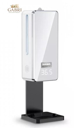 Bezdotykový dávkovač dezinfekce iNANO 1000 ml s měřením teploty bílý