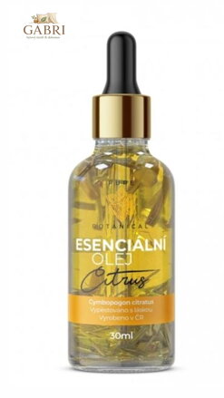 LeFleur 100% přírodní esenciální olej Citrus s listy citronové trávy 