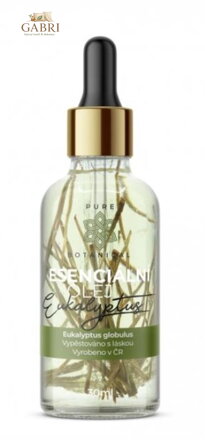 LeFleur 100% přírodní esenciální olej Eukalyptus s výhonky rostliny 