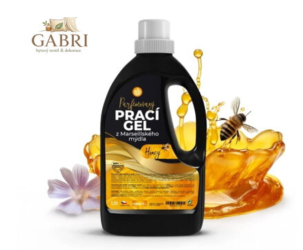 Prací gel z Marseillského mýdla pro citlivou pokožku Honey 1,5 L 