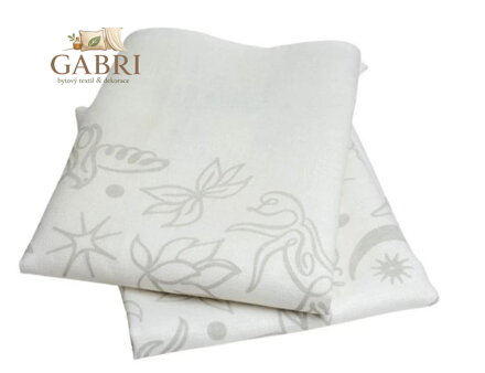 Lněná utěrka bílá 2ks