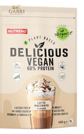 Směs 4 rostlinných proteinů Nutrend - Delicious Vegan Protein ( různé příchutě a velikost balení )