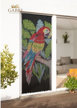 Bambusový závěs do dveří - Papoušek 90x200cm 2026 