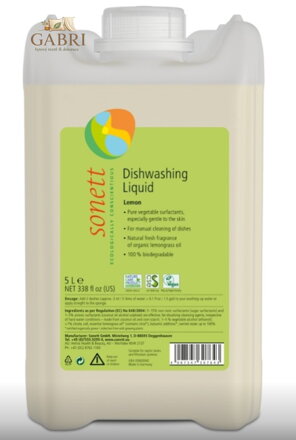 SONETT Tekutý prostředek na nádobí - citrón 5 l
