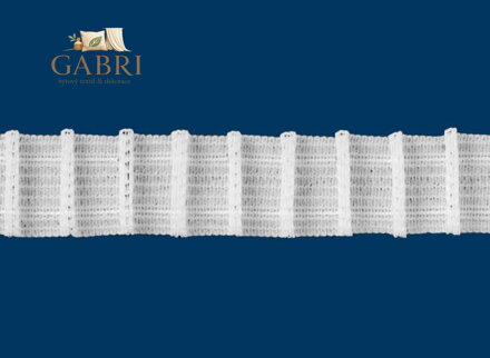  Metráž řasící páska šíře 5cm řasení 1:2 průsvitná-Mad