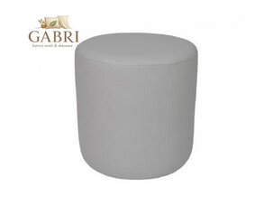  Taburet válec EKO kůže jasně šedá - více barev na výběr