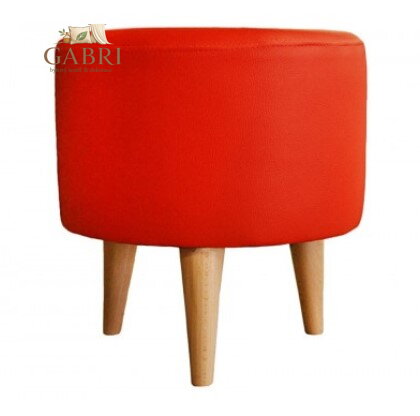  Taburet 3 nohy EKO kůže červená - více barev na výběr