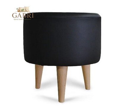  Taburet 3 nohy EKO kůže černá - více barev na výběr