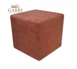 Taburet kostka tkanina Suedine hnědá 19 - více barev