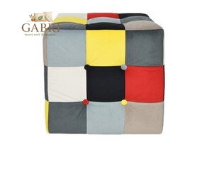 Taburet kostka 45x45cm Patchwork Casablanka