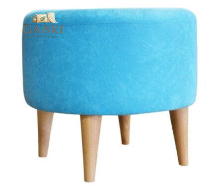  Taburet 4 nohy tkanina Suedine světle modrá 29 - více barev