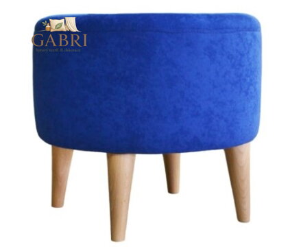 Taburet 4 nohy tkanina Suedine modrá 14 - více barev