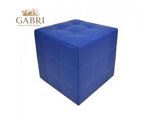  Taburet prošívaný EKO kůže modrá - více barev na výběr