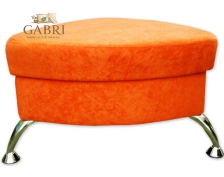 Taburet trojůhelník tkanina Suedine oranžová 79 - více barev