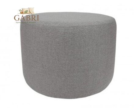 Taburet kulatý 60cm tkanina Inari jasně šedý 91- více barev