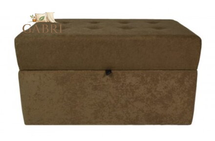 Taburet s úložným prostorem 75x40x42cm tkanina Suedine hnědá 67 - více barev