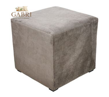  Taburet kostka tkanina Casablanka šedo-hnědá 680 - více barev