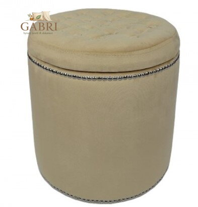  Taburet s úložným prostorem válec tkanina French Velvet camel 2775 - více barev