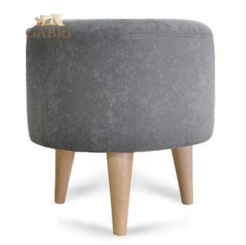  Taburet 3 nohy tkanina Suedine jasně šedá 06 - více barev