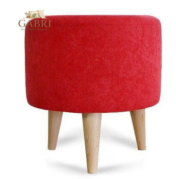  Taburet 3 nohy tkanina Suedine červená 05 - více barev