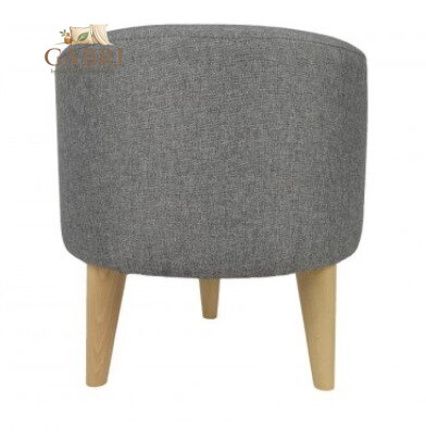 Taburet 3 nohy tkanina Sawana šedá 21 - více barev