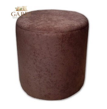 Taburet válec Suedine tmavě hnědá 67 - více barev