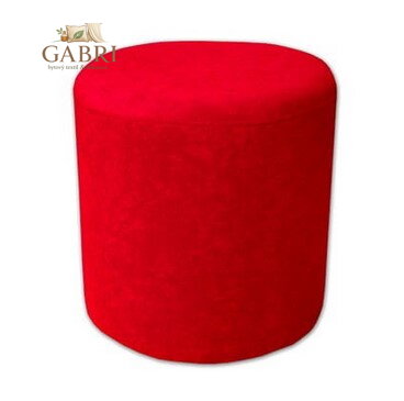 Taburet válec Suedine světle červená 05 - více barev