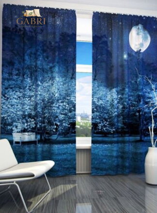 Exkluzivní zatemňovací závěsy Black out s potiskem 2x145x250cm - S2238