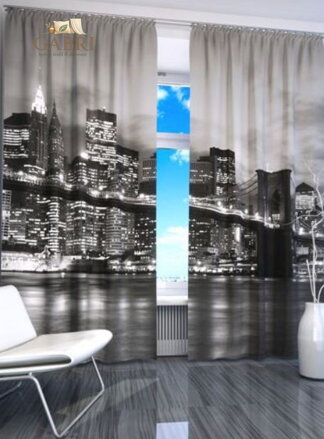 Exkluzivní zatemňovací závěsy Black out s potiskem 2x145x250cm - S3761