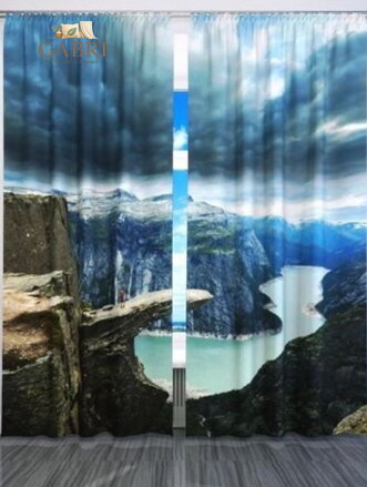 Exkluzivní zatemňovací závěsy Black out s potiskem 2x145x250cm - S4083