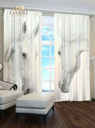 Exkluzivní zatemňovací závěsy Black out s potiskem 2x145x250cm - S8120