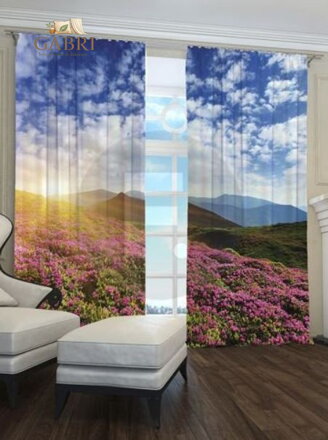 Exkluzivní zatemňovací závěsy Black out s potiskem 2x145x250cm - S9142