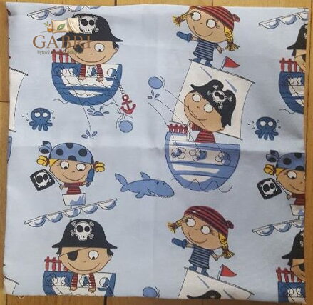 Dětský povlak na polštářek 45x45cm - Piráti SKLADEM