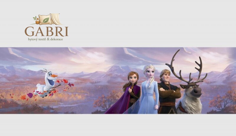 Samolepící bordura do dětského pokoje Disney Frozen - WBD 8159