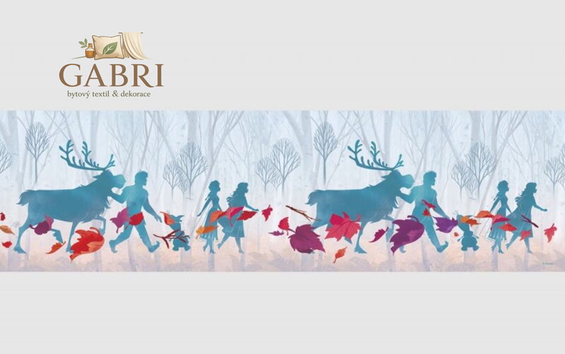 Samolepící bordura do dětského pokoje Disney Frozen - WBD 8160